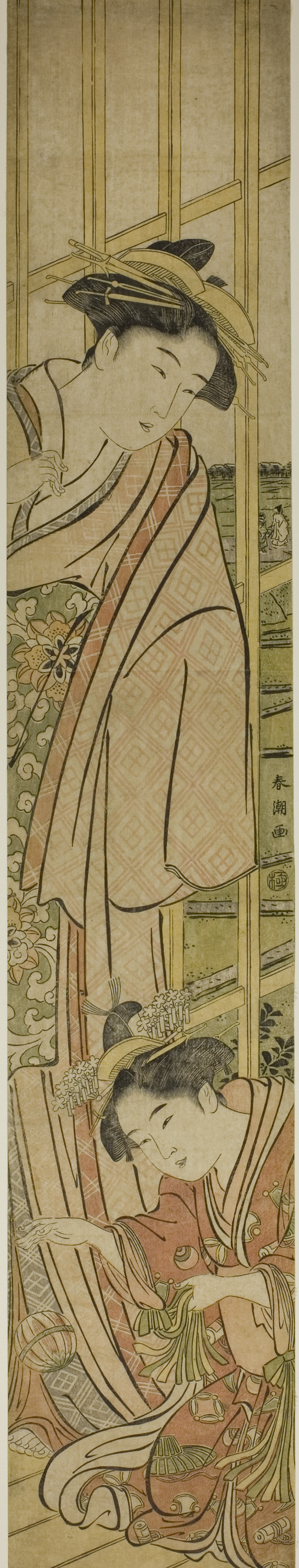 Playing Temari, Katsukawa Shuncho, c. 1780